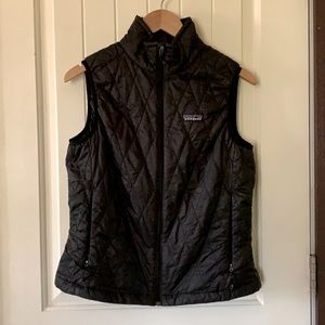 Patagonia Black Puffer Vest, Medium